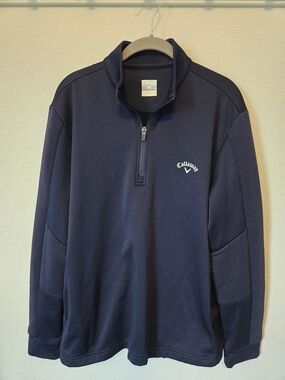 Callaway Men's Navy Quarter-Zip Pullover Sweater